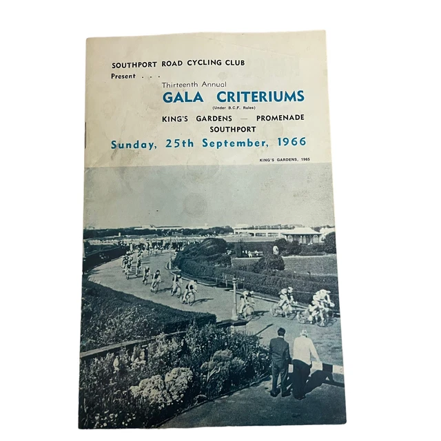 Southport road cycling club vintage 1966 tredicesimo programma di gala annuale