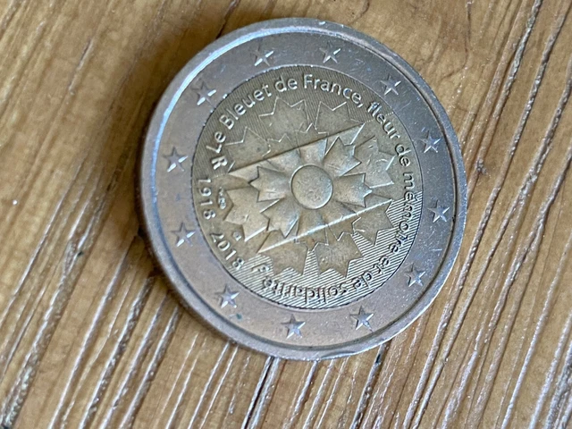 PIÈCE 2 EUROS, le bleuet de France de mémoire et de Solidarité 1918
