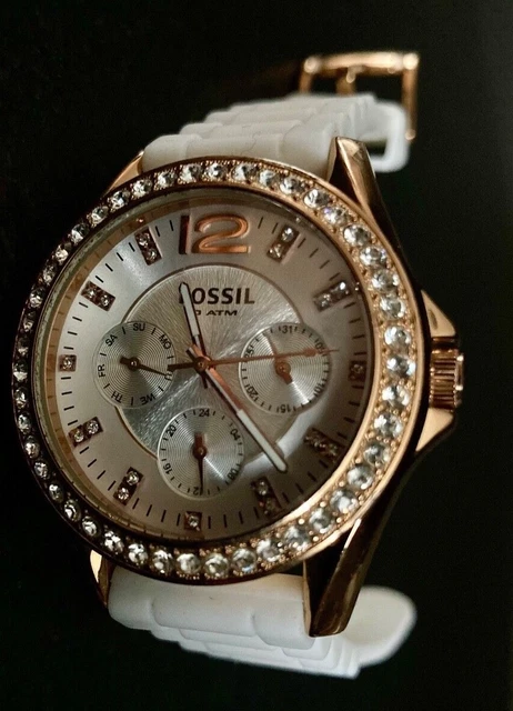 Fossil Riley ES-2810 Armbanduhr für Damen, Batterie und  Armband NEU!
