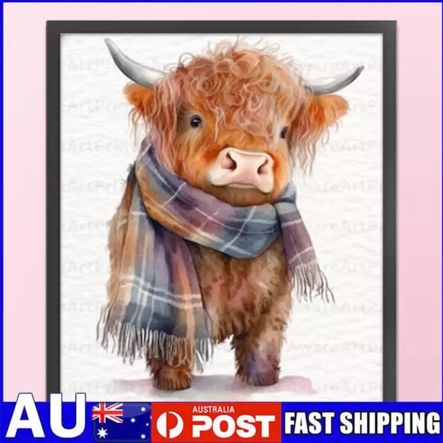Full Embroidery Eco-cotton Thread 14CT Counted Cute Yak Cross Stitch Kit 40x45cm