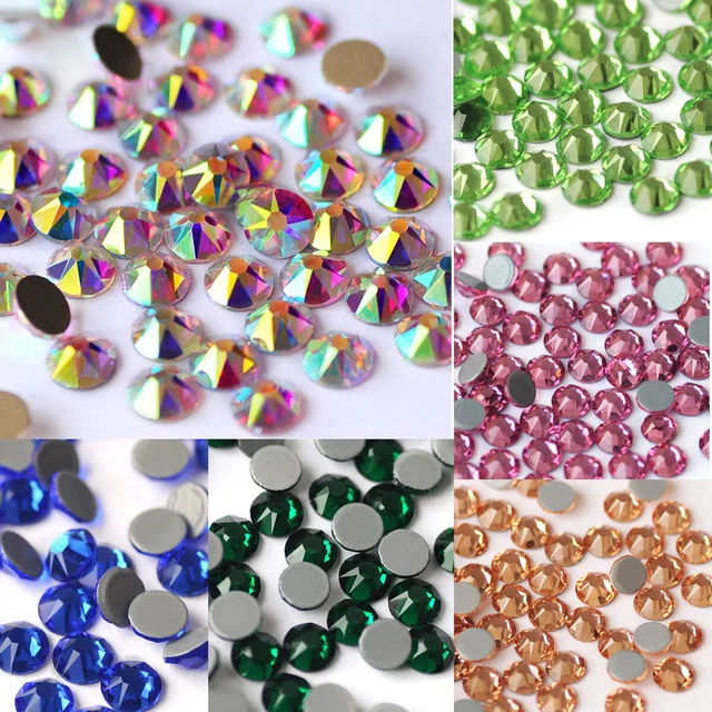 2088 Hot Fix 8 Big 8 Small Top Quailtit Flat Back Rhinestones For Nail Art Phone