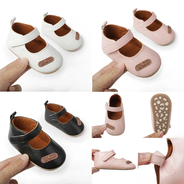 Newborn Baby Girl Crib Shoes Infant Wedding Party Princess Dress Shoes 0-18Month