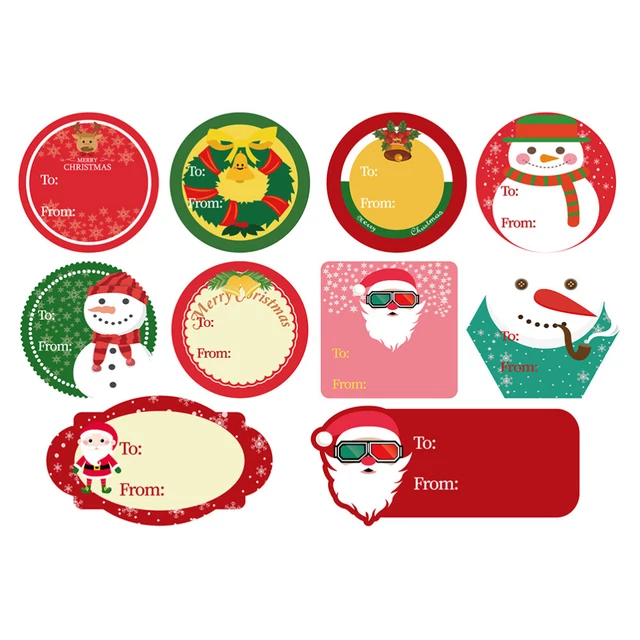 18 Sets Selbstklebende Weihnachten Geschenk Tags Chrismas Party Favor 11