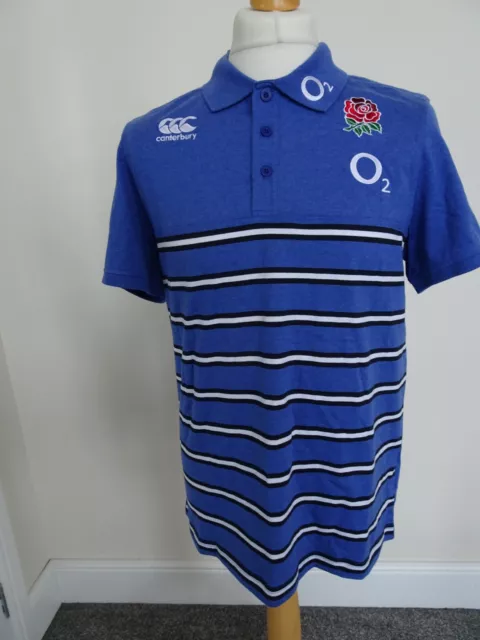 Canterbury England rugby polo t-shirt O2 size medium New