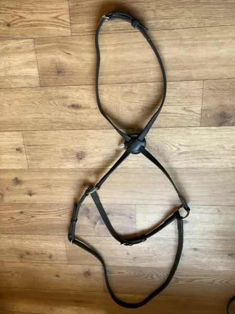 Dark Brown Leather Grackle Crossover Noseband  Full Size (C)