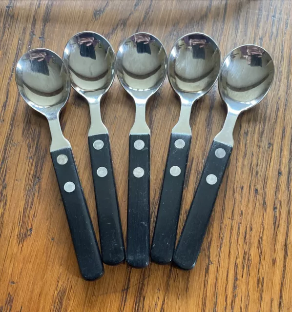 5 Robert Welch Teaspoons Tea Spoons Stainless Steel - Trattoria Bright - 5.25”