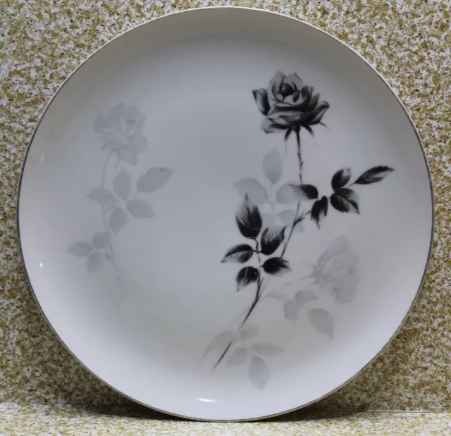 MOMOYAMA Black Rose Round 10.5'' Dinner Plate SEE ALL PICS NO CHIPS, NO CRACKS