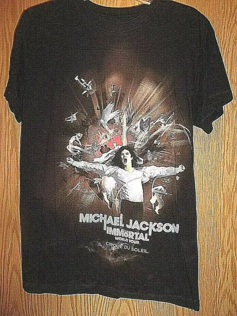 Michael Jackson IMMORTAL world Tour black M t shirt Cirque du soleil