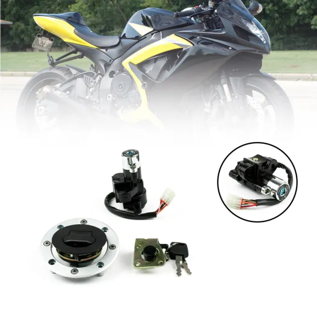 Ignition Switch Fuel Gas Cap Seat Lock Key Fits For Suzuki TL1000R 98-03