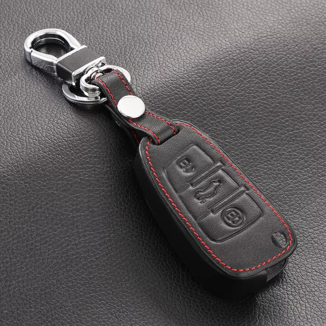 Echtleder Auto Schlüsseletui Abdeckung Schlüsselanhänger Schlüsselanhänger für Audi A6 A8 Q7 TT