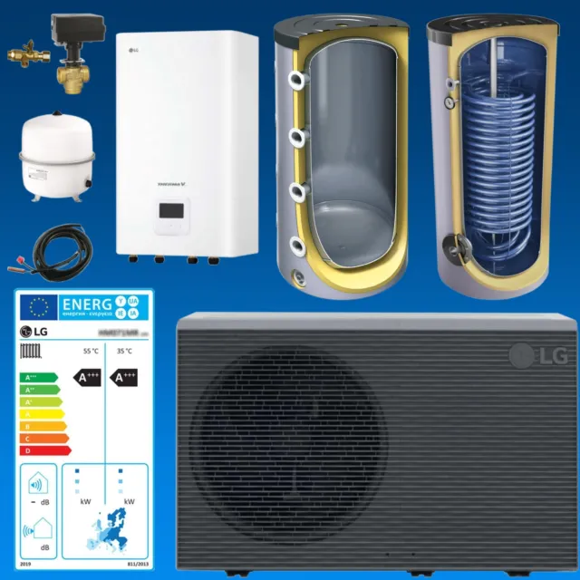 LG Luft Wasser Wärmepumpe THERMA V R290 Komplett Paket Monoblock