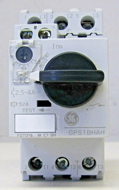 GE General Electric GPS1BHAH Manual Motor Starter Contactor 2.5 - 4 A 690 V