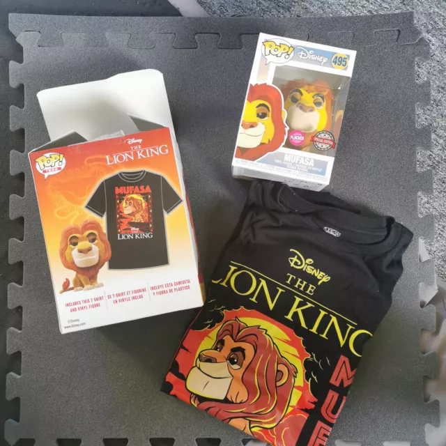 Funko Pop Disney The Lion King Le Roi Lion Mufasa Flocked 495 Tees Box M Size