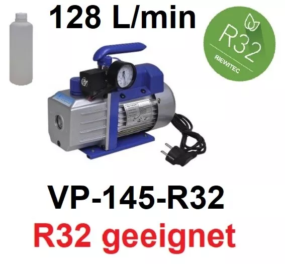 R32 geeignete Klimaanlagen Vakuumpumpe, 128 L/min, mit Manometer