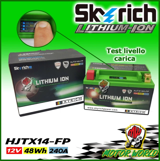 Batterie Für Quad Batterie SKYRICH HJTX14H-FP Lithium-Ion LiFePO YTX14H-BS Yamaha FZR1000 E Scooter Cross