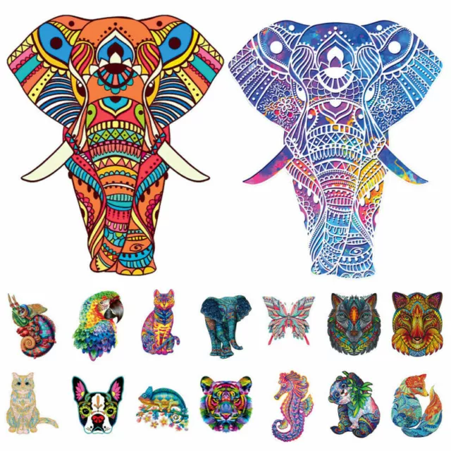 A3 Wooden Jigsaw Puzzles Unique Animal Shape Adult Kid Toy Gift Home Decor Gift