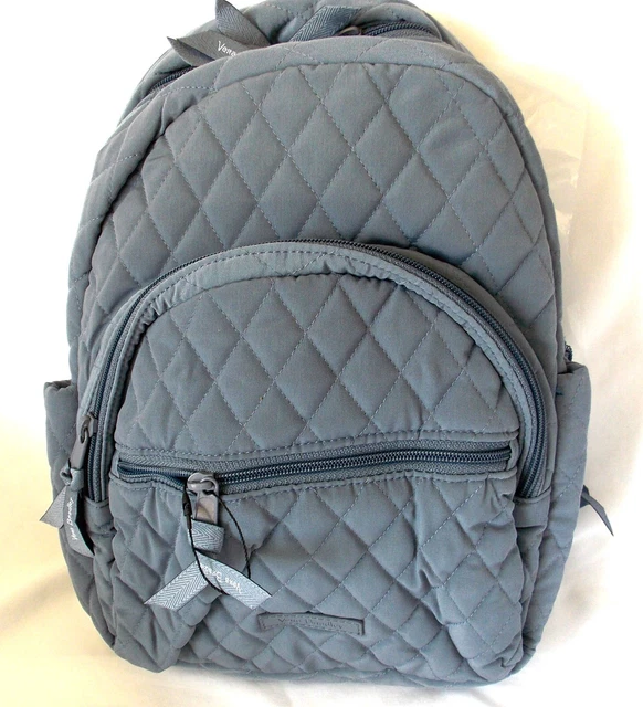 Vera Bradley Carbon Gray essential compact backpack NWT $145