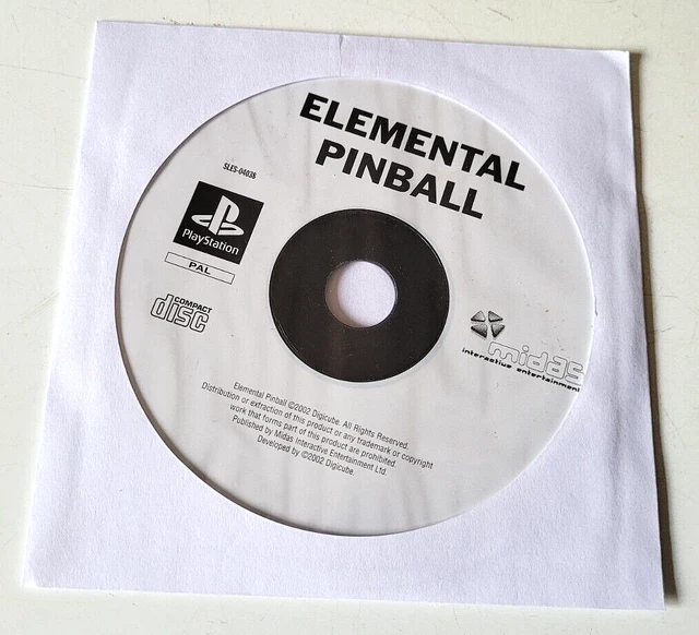 Jeu PS1 Elemental Pinball - CD Seul - Version PAL