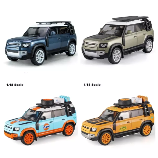 1:18 Scale Diecast Vehicle Land Rover Defender Model Car Toy Sound Light Toy New