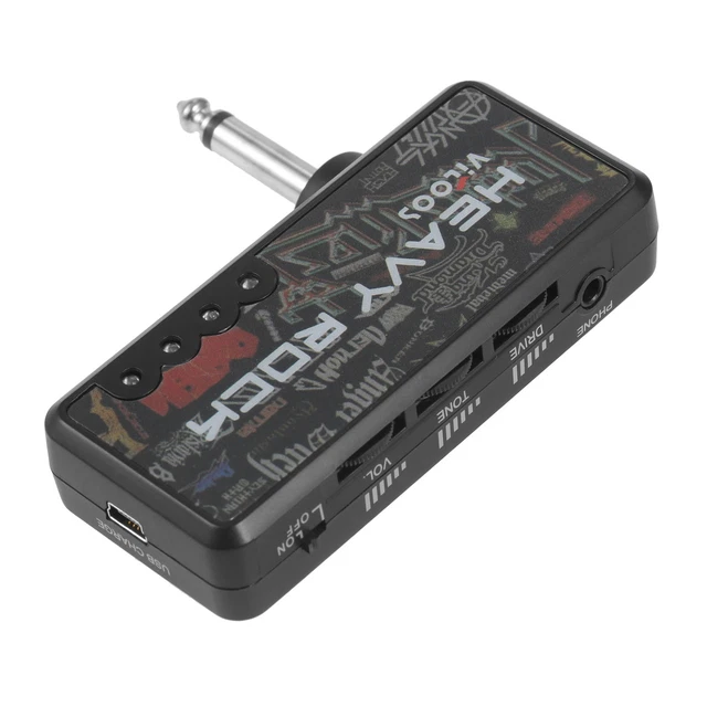 PORTABLE MINI HEADPHONE Amplifier Heavy Rock BuiltIn Distortion Effect