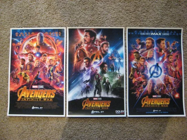 Avengers - Infinity War ( 11" x 17" ) Movie Collector's Poster Prints (Set of 3)