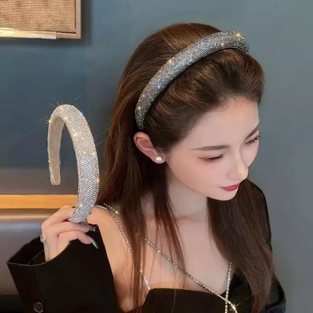 Women's Rhinestone Hairband Crystal Headband Hair Band Accessories Hoop N3A3