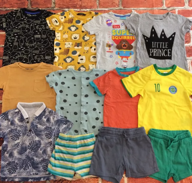 Baby Boys 18-24 Months Clothes Bundle T-shirts Shorts H&M NEXT TU George etc