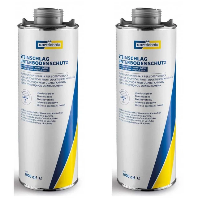 2 x Cartechnic Steinschlag Unterbodenschutz hellgrau 1L 40 27289 01328 2