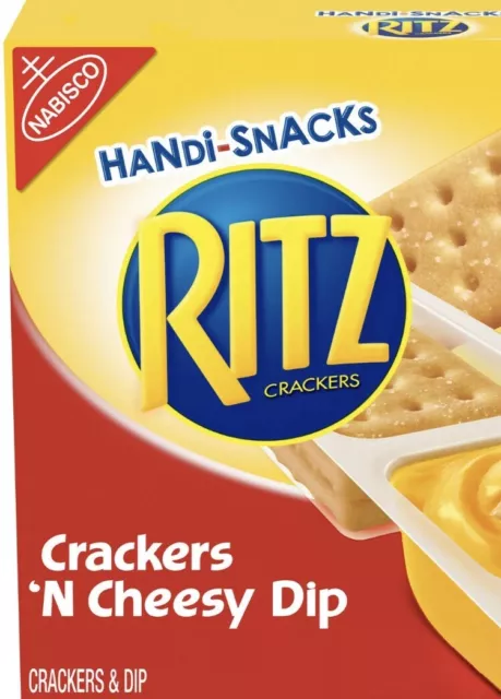 24 Pkgs Nabisco Handi Snacks Ritz Crackers N Cheesy Dip Cheese 0.95 oz Ea