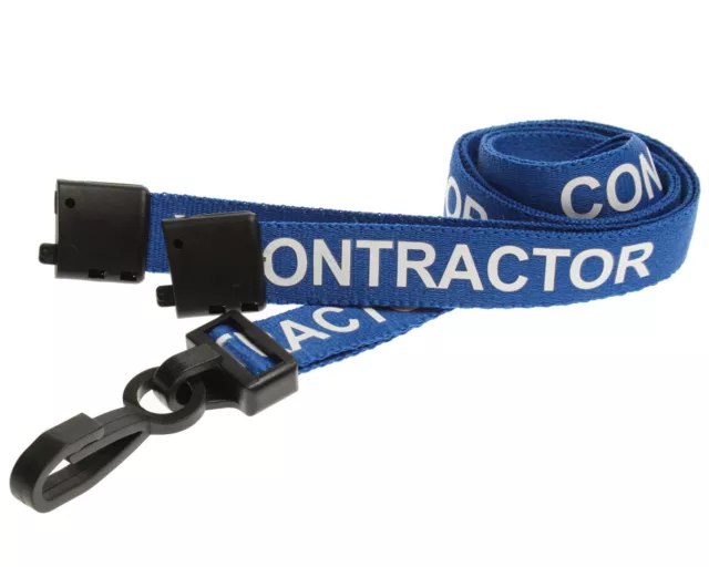 Printed Contractor Neck Strap Lanyard Safety Breakaway For Contractors
