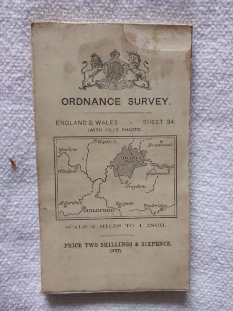 Vintage Ordnance Survey Map - London - 1910