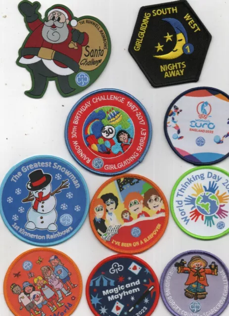 10 Different  Brownies Girl Guides Sew On Badges New Various Topics  L1