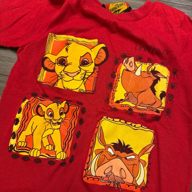 90S RARE THE Lion King Kids T-shirt Vintage Simba All Over Print