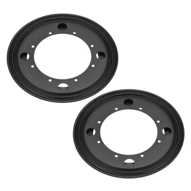 9" Metal Lazy Susan Giratoria Placa Bola Rodamiento Soporte, Redonda Negro 2pzs