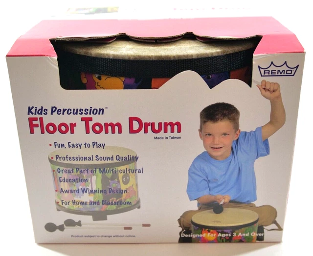 Remo Kids Percussion Floor Tom Drum - Fabric Rain Forest - 10