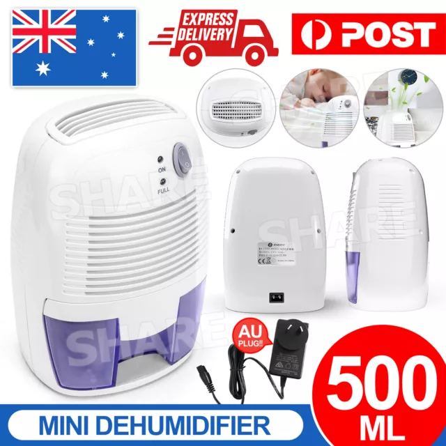 Mini Dehumidifier 10W Electric Office Air Dryer Moisture Absorber LED 500ML