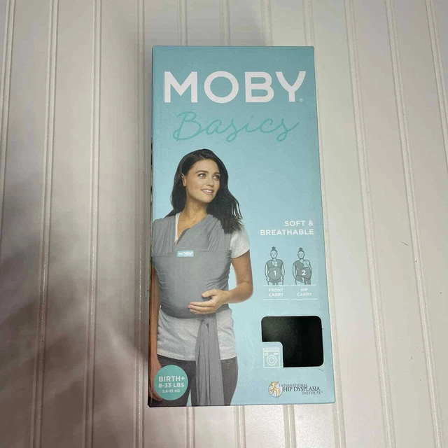 NWT Moby Wrap Classic Baby Wrap Carrier Newborns & Infants Stone Gray 8-33 lbs.
