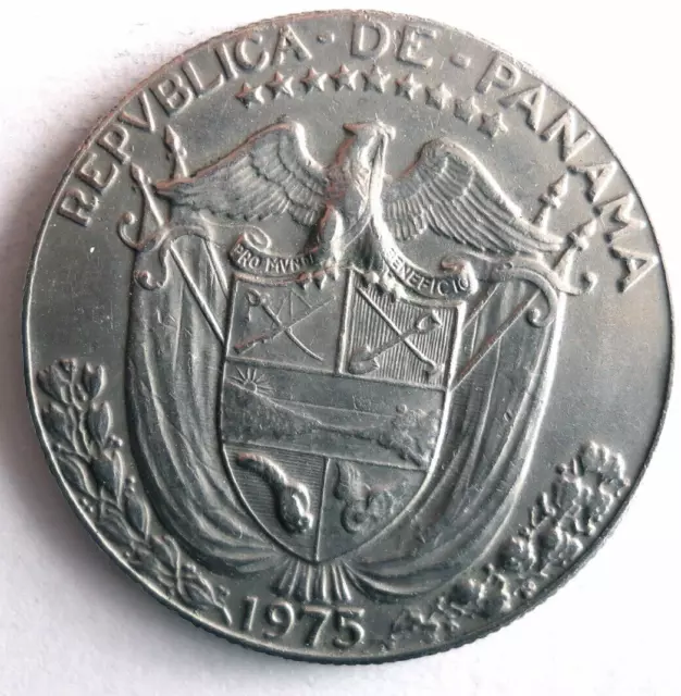 1975 PANAMA 1/2 BALBOA - Excellent Coin - FREE SHIP - Bin #173