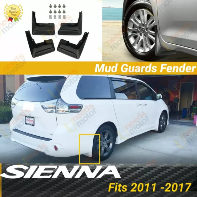 Fit Toyota Sienna 2011-2017 Splash Guards Van Molded Front Rear Mud Flaps Guard