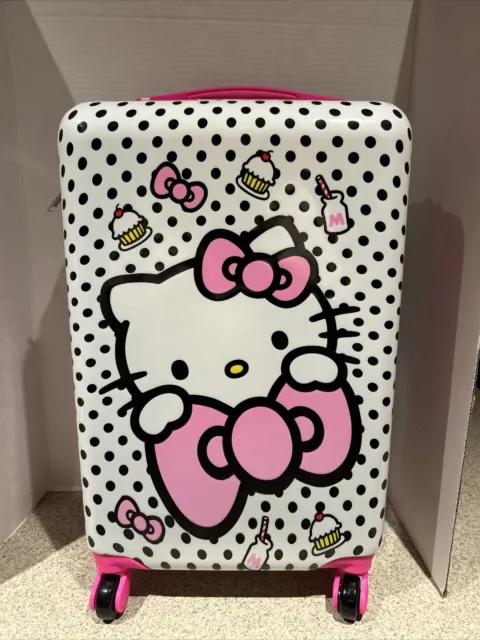 New Sanrio Hello Kitty Hard Side Rolling Suitcase Luggage