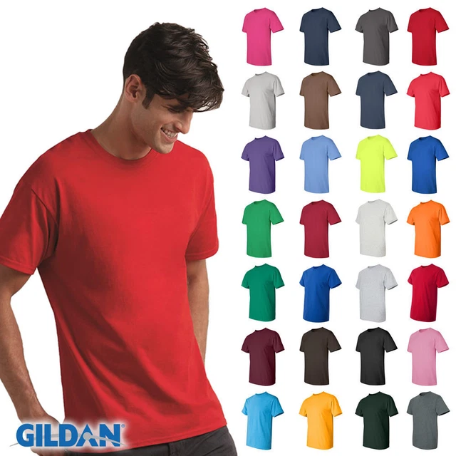 Gildan Men's Ultra Cotton T-Shirt - Heavyweight 6oz Crew Neck Tee, Made In USA