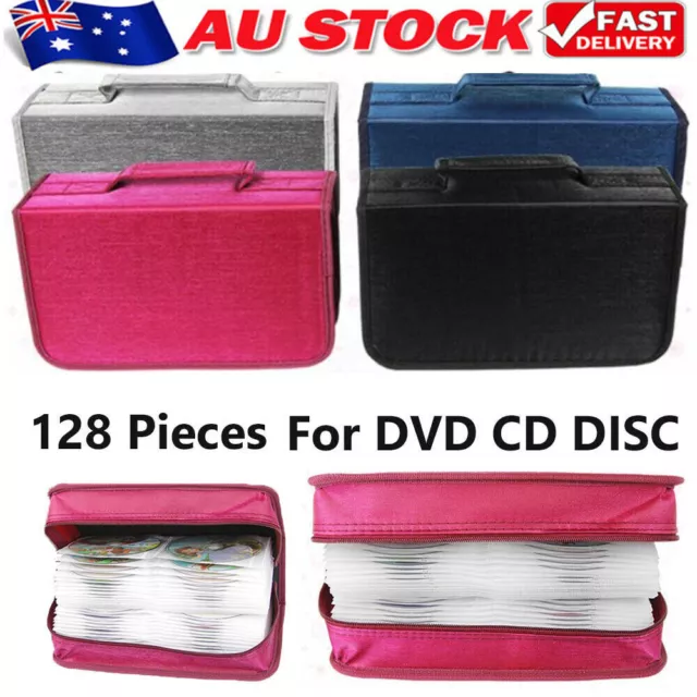 128 DVD CD DISC Holder Storage Case Album Folder Wallet Carry Bags Organizer Bag