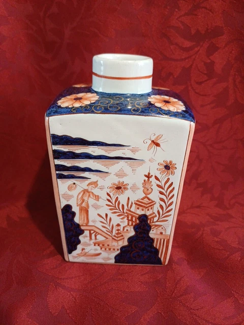 Antique Dutch Delft Pieter Kocx Imari Tea Caddy