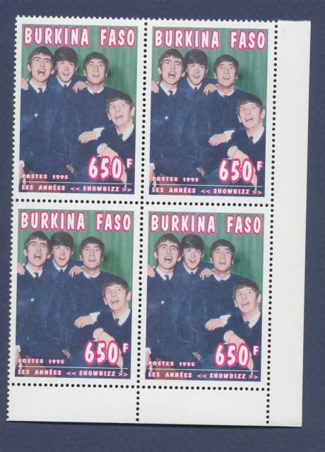 BURKINA FASO - Scott 1060 - Estampillada sin montar o nunca montada bloque perfecto - The Beatles - 1995