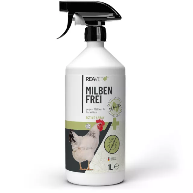 REAVET Milbenspray für Hühner 1L – Milbenmittel gegen Milben & Parasiten