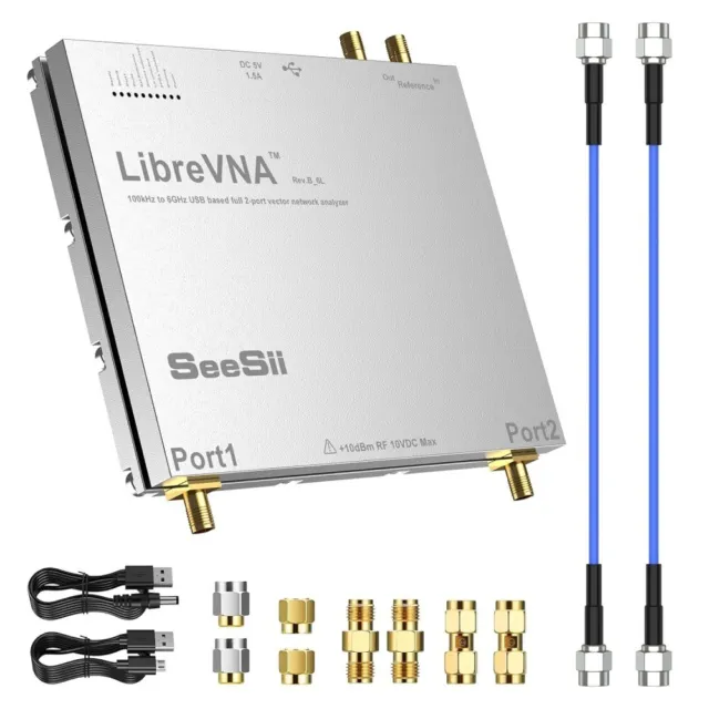 SeeSii LibreVNA 2.0 100kHz-6GHz Vector Network Analyzer NanoVNA Antenna Analyzer