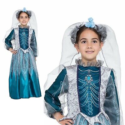 Ragazze Principessa Costume Bambini Giorno Dei Morti Scheletro Costume Halloween