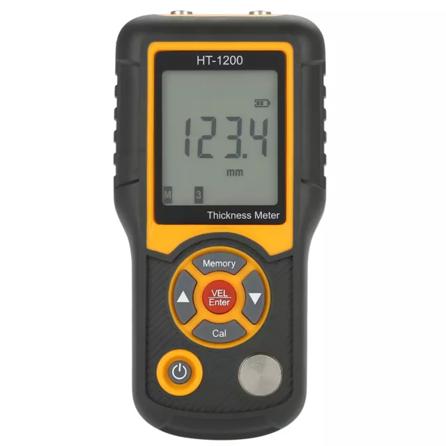 HT‑1200 Digital LCD Ultrasonic Thickness Meter Tester Gauge Tool 2‑300mm Range♬