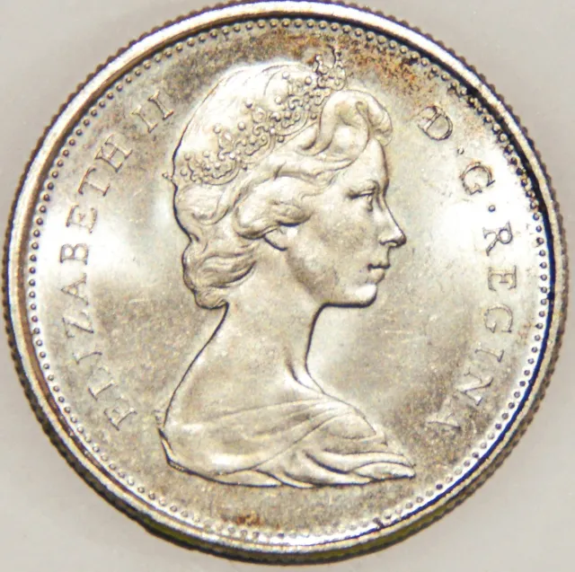 1968 Canada Elizabeth II Quarter-50% Silver: Beautiful coin
