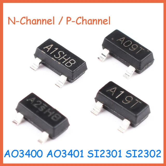 TRANSISTOR AO3400 AO3401 SI2301 SI2302 30V N/P-Channel MOSFET MOS SMD ...